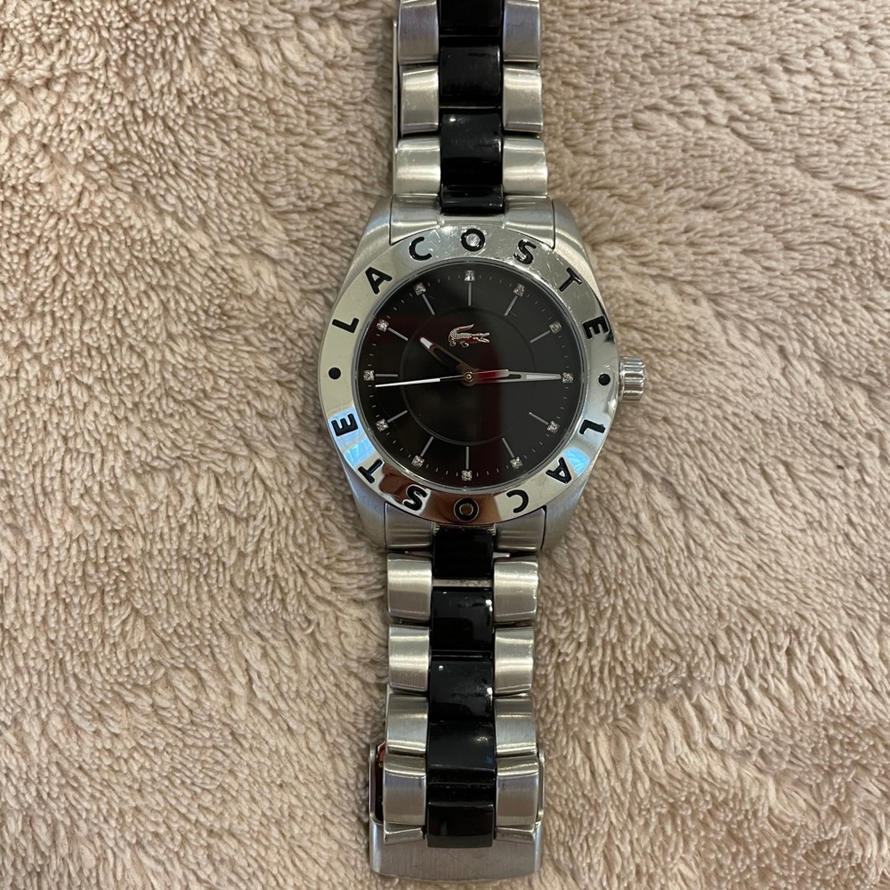 Lacoste silver wrist watch